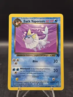 Pokemon TCG Dark Vaporeon 45/82 Team Rocket Regular Unlimited Uncommon NM - Image 1