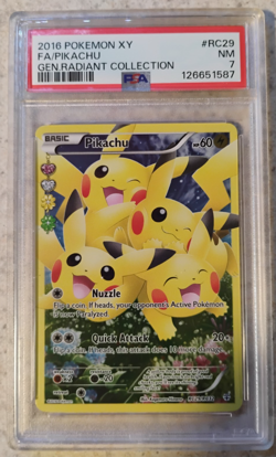 Pokemon TCG 2016 Pikachu RC29/RC32 XY Generations Radiant Collection PSA NM-7 - Image 1