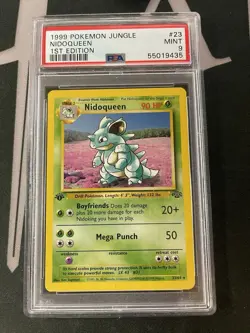 1999 POKEMON JUNGLE 1ST ED #23 NIDOQUEEN PSA 9 - Image 1