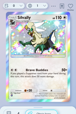 Pokemon TCG POCKET - Silvally Shiny 1⭐, Crimson Blaze, English - Image 1