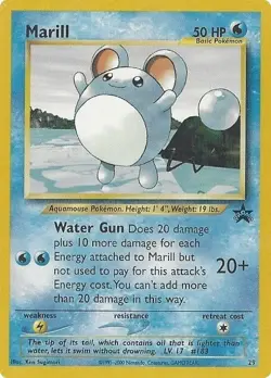 POKEMON WOTC Black Star NM Rare *SEALED* League PROMO Error Misprint #29 MARILL - Image 2