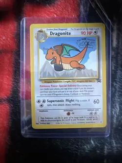 1999 Pokemon TCG Dragonite #5 WOTC Black Star 1st Movie Promo, Stamped - Image 1