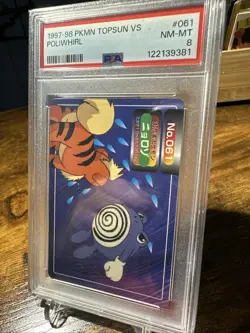 1997 Pokemon Japanese Topsun VS #061 Poliwhirl PSA 8 - Image 2