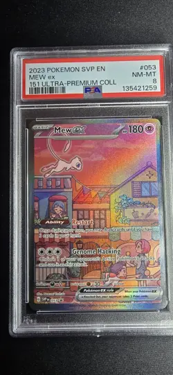 2023 POKEMON SVP EN-SV BLACK STAR PROMO 151 ULTRA-PREM COLL #053 MEW ex PSA 8 - Image 1