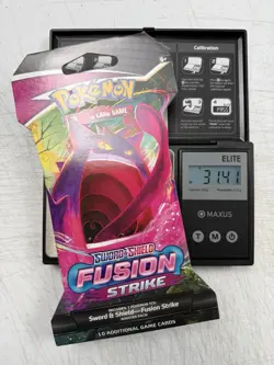 VERY HEAVY 31.41g Pokemon Fusion Strike Sleeved Booster Pack Sealed - Image 1