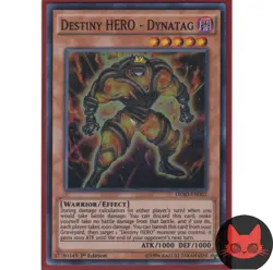 Yugioh Destiny HERO - Dynatag DESO-EN002 Super Rare 1st Edition NM - Image 1