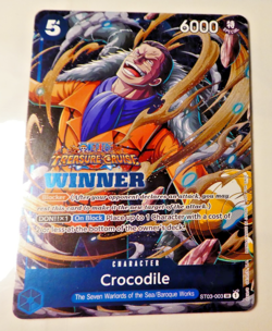 One Piece Card Game Carte Holo Crocodile ST03-003 WINNER English NM - Image 1