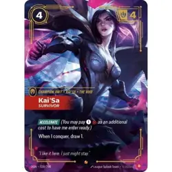 Kaisa Card Champion Rare 039/298 Kai'Sa Survivor Riftbound Foil English - Image 1
