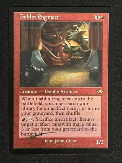 1x MTG Goblin Engineer (Retro Frame) (Foil Etched) - Modern Horizons (MH1) #16 - Image 1