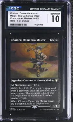 CHAINER, DEMENTIA MASTER Commander Masters Etched Foil Rare CGC 10 MTG - Image 1