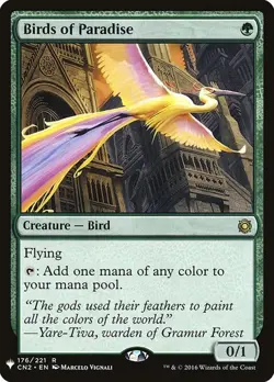 NM Birds of Paradise, MTG, The List, Magic the Gathering, 176 - Image 1
