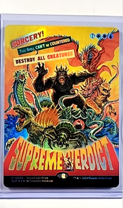 MTG Magic the Gathering SLP Secret Lair Showdown Foil Promo #26 Supreme Verdict - Image 1