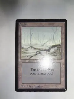 MTG MAGIC THE GATHERING CARD ORIGINAL BETA LAND SWAMP A V1 SINGLE LOW BRANCH X1 - Image 1