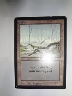 MTG MAGIC THE GATHERING CARD ORIGINAL BETA LAND SWAMP A V1 SINGLE LOW BRANCH X1 - Image 3