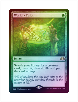 1x Worldly Tutor, Foil, Dominaria Remastered, Magic the Gathering MTG NM - Image 1