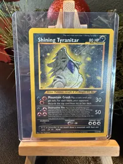 Pokemon Shining Tyranitar Holo Card Neo Destiny Secret Rare - Image 1