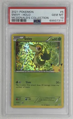 2021 Pokemon Snivy - Holo #5 McDonald’s Collection PSA 10 Gem Mint 🌶🥵 - Image 1