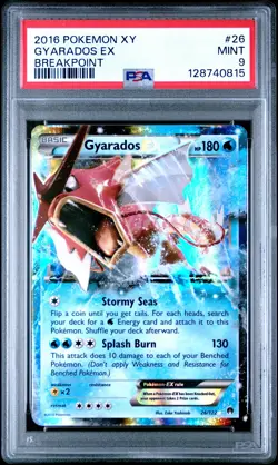 2016 POKEMON XY BREAKPOINT #26 GYARADOS EX PSA 9 - Image 1