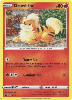Pokemon TCG Holofoil - Growlithe - 4/15 - 004/015 / NM / English - Image 1