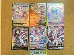 Sylveon & Eevee Pokemon Card Collection, Evolving Skies Holo Rare and Alt Art - Image 1