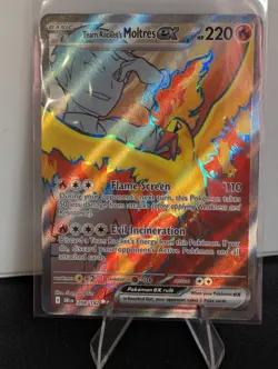 Pokemon Team Rocket's Moltres ex 208/182 Sv10: Destined Rivals Holo NM - Image 1