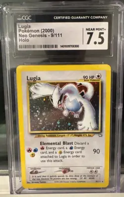 Lugia 2000 Neo Genesis Holo Pokemon Card 9/111 CGC 7.5 - Image 1
