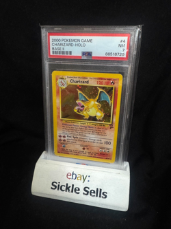 Charizard #4 2000 Pokemon Base Set 2 Holo Rare Card - PSA 7 (NM) - Image 1