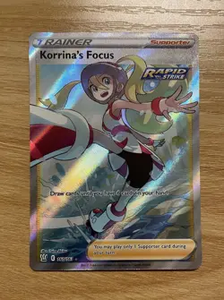 Pokemon Korrina's Focus 160/163 Ultra Rare Full Art Near Mint Condition - Image 1