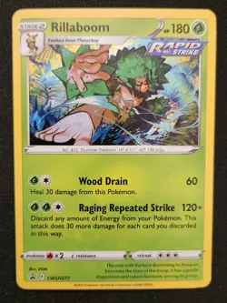 Rillaboom SWSH277 Black Star Promos Crown Zenith Pin Col. Cosmos Holo Pokemon NM - Image 1