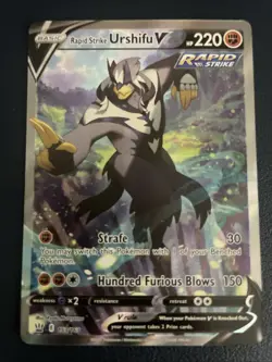 2021 Pokemon SWSH Battle Styles Rapid Strike Urshifu V #153/163 - Image 3