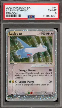 Pokemon Latios ex EX Dragon Holo Ultra Rare 94 PSA 6 G2U - Image 1