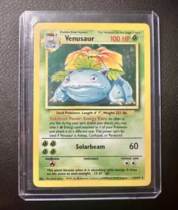 Pokemon TCG Venusaur Holo Card 15/102 Rare, LP Condition, 1999 Base Set - Image 1