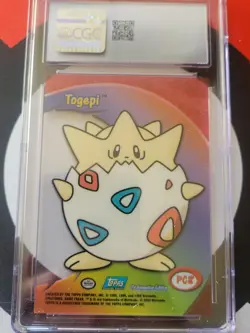 CGC Gem 10 Togepi Topps 2000 Series 3 Clear Pokemon Card 1st Print Blue Logo - Image 3