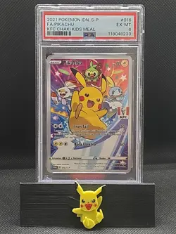 PSA 6 Pikachu 016/S-P Full Art Chaki KFC Indonesian Indonesia Promo Pokemon Card - Image 1