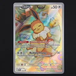 Pokemon TCG Card Eevee SVP 173 Prismatic Evolutions Black Star Promo - NM - Image 1