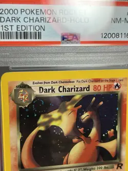 PSA 8 Team Rocket Dark Charizard 4/82 Holo Rare 1st Edition SWIRL Pokemon - Image 2