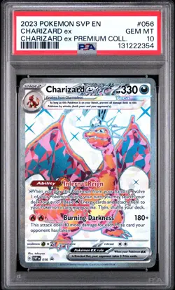 2023 POKEMON SVP EN-SV BLACK STAR PROMO #056 CHARIZARD EX PSA 10 - Image 1