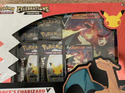 Pokemon 25th Anniversary Celebrations Charizard V Collection W EVOLVING SKIES - Image 1