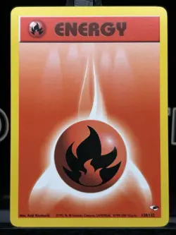 Fire Energy 128/132 Gym Heroes Regular 1999 WOTC Pokemon TCG VLP - Image 3