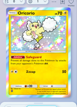 Pokemon TCG POCKET - Oricorio Shiny 1⭐, Mega Rising, English - Image 1