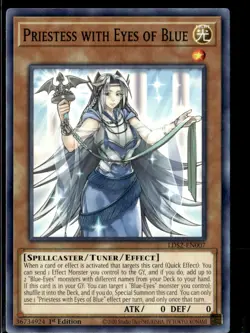 Yu-Gi-Oh! Priestess with Eyes of Blue LDS2-EN007 1st Edition Non Holo - Image 1