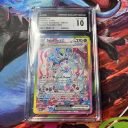 2025 Pokemon S&V Prismatic Evolutions Sylveon ex SIR CGC 10 Gem Mint #156/131 - Image 2