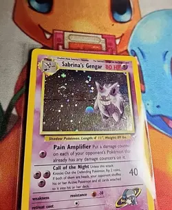 Pokemon TCG Sabrina's Gengar 14/132 Gym Heroes Holo Rare - LP w/SWIRL 💫 - Image 4