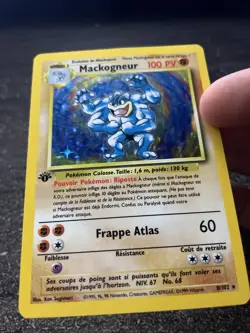 MACKOGNEUR HOLO - POKEMON 8/102 SET DE BASE EDITION 1 PROCHE DU NEUF FR - Image 3