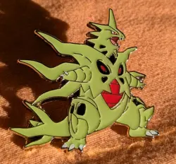 Mega Tyranitar EX 2015 Official Pokemon Collectors Enamel Pin TCG - Image 1