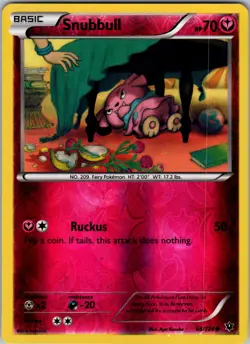 Snubbull 68/124 XY - Fates Collide Reverse Holo Pokemon TCG NM - Image 1