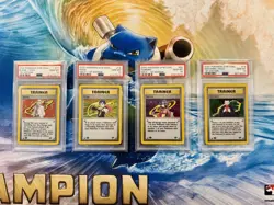 2000 Pokemon Gym Challenge Giovanni, Sabrina, Koga, Blaine Holo 1st Ed. PSA 10! - Image 1