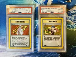 2000 Pokemon Gym Challenge Giovanni, Sabrina, Koga, Blaine Holo 1st Ed. PSA 10! - Image 2