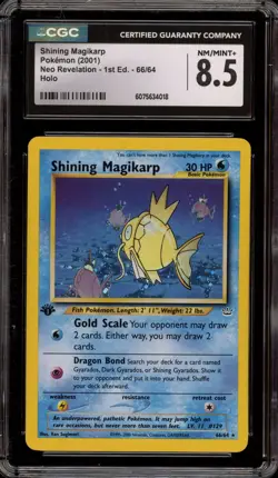 Pokemon Shining Magikarp Neo Revelation 1st Edition Holo Secret Rare #66 CGC 8.5 - Image 1