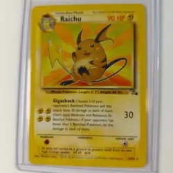Raichu 29/62 Mint Fossil Non Holo Pokemon TCG Trading Card Sleaved Since 1999 - Image 1